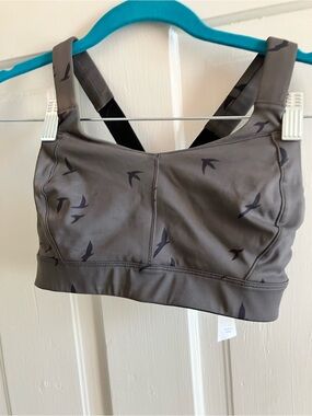 Oiselle Sports Bra with Bird Print